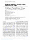 Research paper thumbnail of MOMA: the challenge to search for organics and biosignatures on Mars