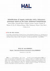 Research paper thumbnail of Identification of organic molecules with a laboratory prototype based on the Laser Ablation-CosmOrbitrap