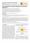 Research paper thumbnail of Green biosynthesis of gold nanoparticles and biomedical applications