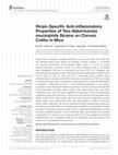 Research paper thumbnail of Strain-Specific Anti-inflammatory Properties of Two Akkermansia muciniphila Strains on Chronic Colitis in Mice