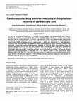 Research paper thumbnail of Cardiovascular drug adverse reactions in hospitalized patients in cardiac care unit