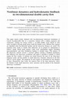 Research paper thumbnail of Nonlinear dynamics and hydrodynamic feedback in two-dimensional double cavity flow