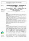 Research paper thumbnail of Predicting students’ intention to adopt mobile learning