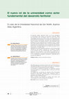 Research paper thumbnail of El nuevo rol de la universidad como actor fundamental del desarrollo territorial