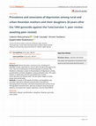 Research paper thumbnail of Prevalence and associates of depression among rural and urban Rwandan mothers and their daughters 26 years after the 1994 genocide against the Tutsi