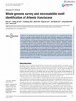 Research paper thumbnail of Whole genome survey and microsatellite motif identification ofArtemia franciscana