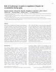 Research paper thumbnail of Role of β-adrenergic receptors in regulation of hepatic fat accumulation during aging