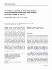 Research paper thumbnail of No evidence of apomixis in matroclinal progeny from experimental crosses in the genus Fragaria (strawberry) based on RAPDs