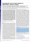 Research paper thumbnail of Unraveling the role of protein dynamics in dihydrofolate reductase catalysis