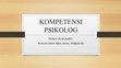 Research paper thumbnail of Materi KOMPETENSI PSIKOLOG