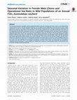 Research paper thumbnail of Seasonal variation in female mate choice and operational sex ratio in wild populations of an annual fish Austrolebias reicherti