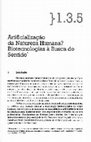 Research paper thumbnail of Artificialização da natureza humana? Biotecnologias à busca de sentido