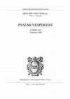 Research paper thumbnail of "GIROLAMO VESPA OFMConv. (1540 ca – 1600 post), PSALMI VESPERTINI a cinque voci, Venezia 1589", Introduzione e trascrizione di Enrico Scavo, Padova, Centro Studi Antoniani, 2021.