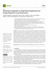 Research paper thumbnail of Elemental Composition of Algae-Based Supplements by Energy Dispersive X-ray Fluorescence