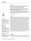 Research paper thumbnail of Effect of selected feed additives to improve growth and health of dairy calves