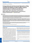 Research paper thumbnail of Compositional and structural dynamics of the ruminal microbiota in dairy heifers and its relationship to methane production