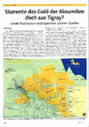 Research paper thumbnail of Stammte das Gold der Aksumiten doch aus Tigray? Lokale Traditionen widersprechen antiken Quellen, in: money-trend [Wien], September 2013 (9/2013), 186-191