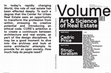 Research paper thumbnail of Volume Magazine: Art & Science of Real Estate