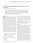 Research paper thumbnail of Revascularızatıon/Regeneratıon Performed in Immature Molars: Case Reports