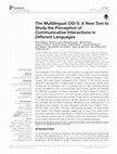 Research paper thumbnail of The Multilingual CID-5: A New Tool to Study the Perception of Communicative Interactions in Different Languages