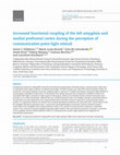 Research paper thumbnail of Increased functional coupling of the left amygdala and medial prefrontal cortex during the perception of communicative point-light stimuli