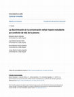 Research paper thumbnail of La discriminación en la comunicación verbal maestro-estudiante La discriminación en la comunicación verbal maestro-estudiante por condición de vida de la persona por condición de vida de la persona