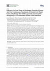 Research paper thumbnail of Efficacy of a Low Dose of Hydrogen Peroxide (Peroxy Ag+) for Continuous Treatment of Dental Unit Water Lines: Challenge Test with Legionella pneumophila Serogroup 1 in a Simulated Dental Unit Waterline