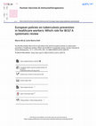 Research paper thumbnail of European policies on tuberculosis prevention in healthcare workers: Which role for BCG? A systematic review