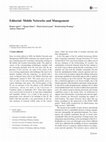 Research paper thumbnail of Editorial: Mobile Networks and Management