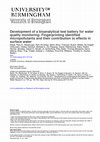 Research paper thumbnail of Development of a bioanalytical test battery for water quality monitoring: Fingerprinting identified micropollutants and their contribution to effects in surface water