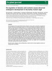 Research paper thumbnail of De‐regulation of abscisic acid contents causes abnormal endosperm development in the barley mutant seg8