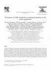 Research paper thumbnail of Prevalence of GJB2 mutations in prelingual deafness in the Greek population