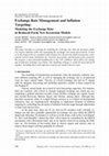 Research paper thumbnail of Exchange Rate Management and Inflation Targeting: Modeling the Exchange Rate in Reduced-Form New Keynesian Models