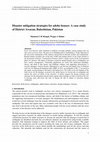 Research paper thumbnail of Disaster Mitigation Strategies for Adobe Houses: A Case Study of District Awaran, Balochistan, Pakistan