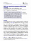 Research paper thumbnail of Making marks meaningful: new materialism and the microwear assemblage