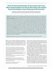 Research paper thumbnail of Three-Dimensional Evaluation of Peri-implant Soft Tissue When Tapered Implants Are Placed: Pilot Study with Implants Placed Immediately or Early Following Tooth Extraction