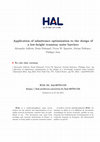 Research paper thumbnail of Application of admittance optimization to the design of a low-height tramway noise barriers