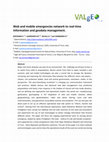 Research paper thumbnail of Web and mobile emergencies network to real-time information and geodata management