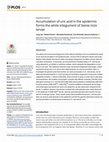 Research paper thumbnail of Accumulation of uric acid in the epidermis forms the white integument of Samia ricini larvae