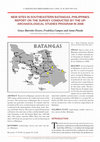 Research paper thumbnail of New Sites in Southeastern Batangas, Philippines. Report on the Survey Conducted by the UP-Archaeological Studies Program in 2008