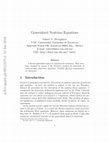 Research paper thumbnail of Generalized Neutrino Equations