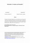 Research paper thumbnail of Informality, Corruption, and Inequality