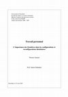 Research paper thumbnail of Travail personnel L'importance des frontières dans les configurations et reconfigurations identitaires