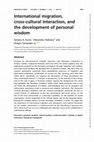 Research paper thumbnail of International migration, cross-cultural interaction, and the development of personal wisdom