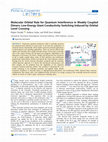 Research paper thumbnail of Molecular Orbital Rule for Quantum Interference in Weakly Coupled Dimers: Low-Energy Giant Conductivity Switching Induced by Orbital Level Crossing