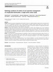 Research paper thumbnail of Radiologic predictors for failure of non-operative management of complicated diverticulitis: a single-centre cohort study