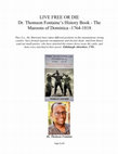 Research paper thumbnail of LIVE FREE OR DIE Dr. Thomson Fontaine's History Book -The Maroons of Dominica -1764-1818