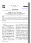 Research paper thumbnail of Novel method for preparing cellulose model surfaces by spin coating