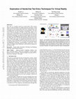 Research paper thumbnail of Exploration of Hands-free Text Entry Techniques For Virtual Reality