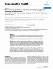 Research paper thumbnail of Pretreatment preferences and characteristics among patients seeking in vitro fertilisation